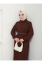 Women's Belted Turtleneck Dress - 2