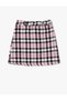 Tweed Skirt with Pocket Applique and Elastic Waist - 2
