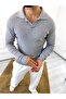 Pullover Slim Fit Polo Collar Ribbed Soft Textured Non-Pilling Sweatshirt - 4