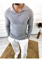 Pullover Slim Fit Polo Collar Ribbed Soft Textured Non-Pilling Sweatshirt - 6
