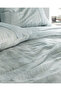 Sarthe Double 100% Cotton Crep Printed Bed Sheet Pack of Duvet Cover Set - Blue - 3