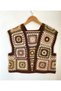 Hand Knitted Motif Detailed Women's Vest - 2