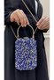 Evening Dress Bag with Crystal Stones. Wrist and Shoulder Evening Dress Bag - 4