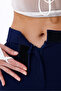 Women's Lycra Double Pocket Elastic Waist Velcro Closure Loose Cut Black Palazzo Pants - Vs4000 - 6
