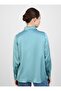 Sedef Button Detailed Satin Tunic - Ice Blue - Refka - 5