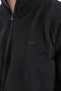 Kadmos Men's Zippered Stand Collar Pocketed Black Fleece - 5
