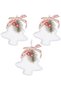 Christmas Ornament, Pine Tree, Christmas Decorated, White - Set of 3, 10X4X11 cm - 3