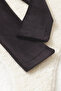 Girl's Black Ribbed Plain Velvet Tights 19721 - 4