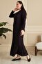 Women's Plus Size Nergiz Jacquard Hijab Mother Dress - 5