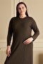 Women's Plus Size Nergiz Jacquard Hijab Mother Dress - 3