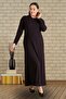 Women's Plus Size Nergiz Jacquard Hijab Mother Dress - 8