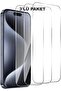 3 عبوات من واقي الشاشة الزجاجي المقوى HD+ المتوافق مع iPhone 15 Pro (3 عبوات)