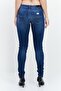 Women Skinny Fit Washed Stretchable Jeans, Mid Indigo - 3