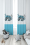 BABY AND KIDS ROOM Jeep Patterned 2 Wing Background Curtain