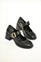 T 820236009   Black Thick Heeled Women's Shoes - 5