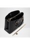 Women's Black Satchel Bag Handbag With 2 Compartments - 3