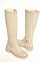T 404550009   Beige Low Heeled Women's Boots - 4