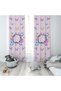 Baby and Children's Room Floral and Butterfly Background Curtain Mktyfp-007