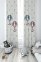 BABY AND KIDS ROOM Flying Balloon and Stars Patterned 2 Wing Background Curtain