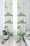 BABY AND KIDS ROOM Small Owls and Grass Patterned 2 Wing Background Curtain