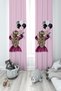 BABY AND KIDS ROOM Princess Girl and Bow Balloon Patterned 2 Wings Background Curtain