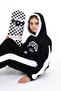 Black Beautiful Printed Girl's Fleece Tracksuit 16520 - 5