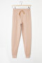 Boy's Cream Color Elastic Waist Zippered Pocket School Sweatpants 16266