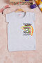 Gray Rainbow Embroidered Girls' T-Shirt 15567