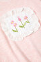 Pink Lace Tulip Embroidered Girl's Sweatshirt 16769 - 2