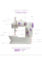 Mini Plug Electric Pedal Household Sewing Machine Handheld Covering Machine Portable Small Automa... - 2