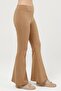 Women's Camel Flared Leg Leggings Trousers - 5