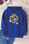 Motored Printed Hooded Oversize Kids Sweat Shirt