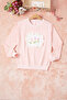 Pink Lace Tulip Embroidered Girl's Sweatshirt 16769