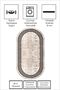 Digital Print Washable Non-Slip Sole Stain Resistant Beige Oval Kitchen Rug Living Room Rug and Runner Rug - 2