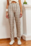 Women's Ecru High Waist Patterned Denim Trousers Mbms032 60501032 - 4