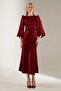 Heleny Special Design Dark Red Engagement Dress