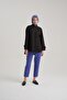High Waist Purple Blue Carrot Trousers - Ort2518