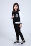 Girl's Black Printed College Coat - 3