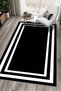 Digital Print Washable Non-Slip Sole Stain Resistant Black Kitchen Rug Living Room Rug and Runner Rug