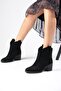 Alessia Western Black Color Heeled Women's Boots - 5