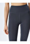 Sports Leggings High Waist Slim Fit Interlock with Stitch Detail - 5