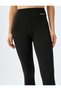 Sports Leggings High Waist Slogan Printed Slim Fit Interlock - 5