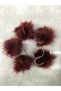 Pompon 4 Cm Set of 5 Claret Red - 3