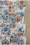 15Pcs Vintage Tumbled Blue Rose Flower Themed Scrapbook Paper Set Bullet Journal Decoupage Paper - 6