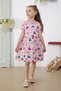 Pink Heart Printed Short-Sleeve Girls' Dress 18779 - 5