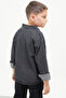 Smoked Embroidered Denim Jacket T-Shirt Boy's 2-Piece Set 17642 - 4