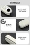 Fiat Compatible 500, Doblo, Fiorino, Punto, Ducato, Bravo, Panda Silver Edge Tpu Key Case Cover (White) - 3