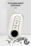 Fiat Compatible 500, Doblo, Fiorino, Punto, Ducato, Bravo, Panda Silver Edge Tpu Key Case Cover (White) - 4