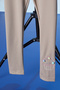Beige Cupcake Embroidered Ribbed Girl's Tights 18282 - 2