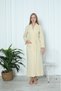 Cotton Long Sleeve Belt Tied Long Length Women's Dressing Gown